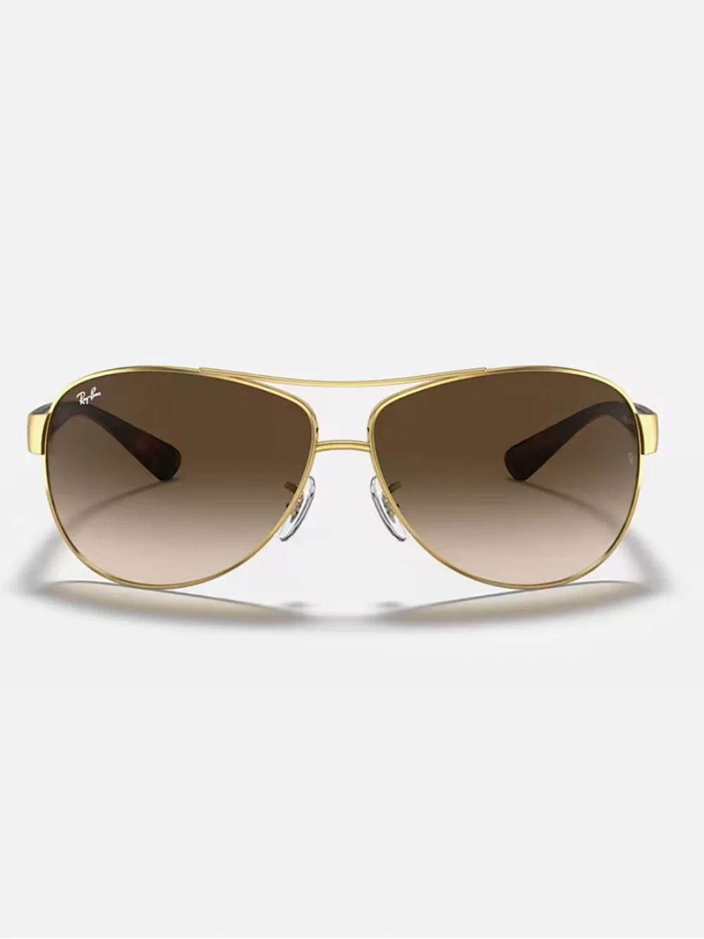 Ray-Ban Women Gold Frame Sunglasses with Brown Gradient Lenses